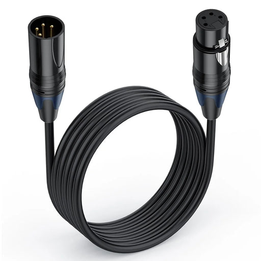 JUNSUNMAY 5m XLR Cable 4-Pin Male to Female Audio Adapter Extension Cord for Video Cameras / Stage Lights / Mixers - 1