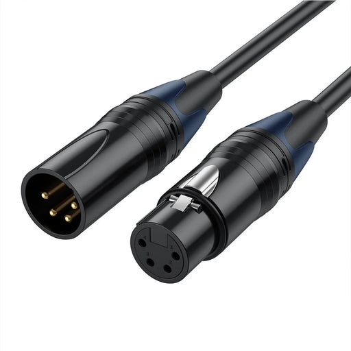 JUNSUNMAY 10m XLR Cable 4-Pin Male to Female Audio Adapter Extension Cord for Video Cameras / Stage Lights / Mixers - 2