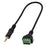 JUNSUNMAY Solder-Free 3.5mm Stereo Male to 3-Pole Terminal Audio Adapter Cable (Green) - 1