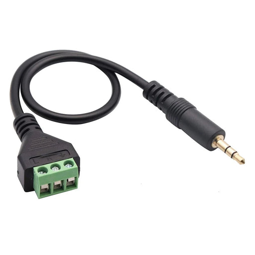 JUNSUNMAY Solder-Free 3.5mm Stereo Male to 3-Pole Terminal Audio Adapter Cable (Green) - 2