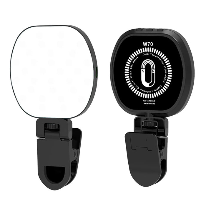 W70 Magnetic Pocket Light Mini LED Fill Light Rechargeable Selfie Light for Phone, Laptop, Tablet - 1