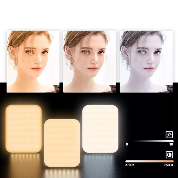 W80 Magnetic Pocket Light LED Fill Lamp Rechargeable 3 Color Modes Brightness Adjustable Selfie Light - 2