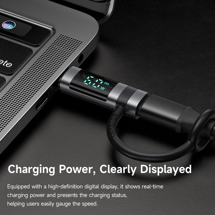 MCDODO OT-0180 MDD Digital Display PD Adapter iP to USB-C 60W Fast Charging Converter - 4