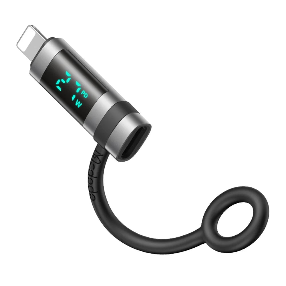 MCDODO OT-2610 MDD Digital Display PD Adapter USB-C Female to iP Male 36W Fast Charging Converter - 1
