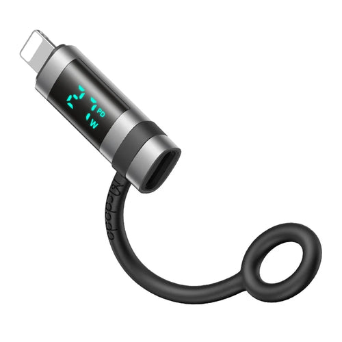 MCDODO OT-2610 MDD Digital Display PD Adapter USB-C Female to iP Male 36W Fast Charging Converter - 1