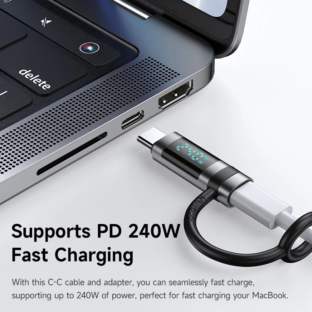 MCDODO OT-2620 MDD USB-C to USB-C Adapter PD 240W with Digital Display Mini Converter - 3