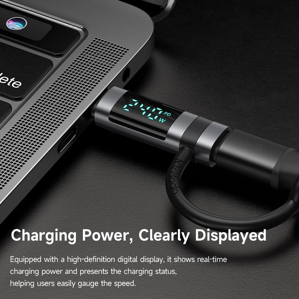 MCDODO OT-2620 MDD USB-C to USB-C Adapter PD 240W with Digital Display Mini Converter - 4