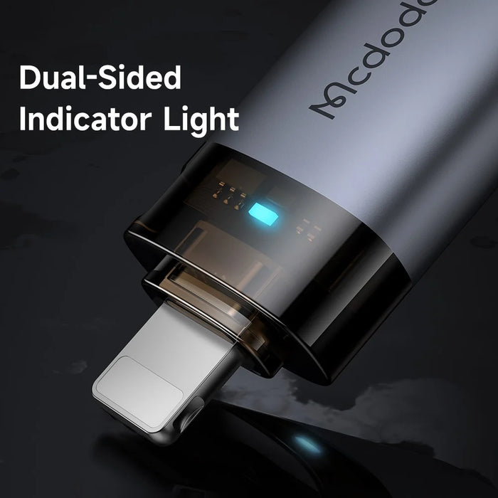MCDODO OT-7390 MDD USB-A to iP Adapter with LED Light Data Transfer 480Mbps - 5