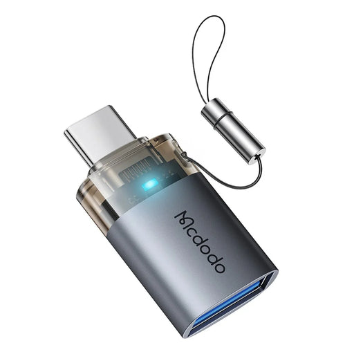MCDODO OT-7400 MDD USB-A 3.0 to USB-C Adapter with LED Light 5Gbps Transfer Speed Aluminum Alloy - 1