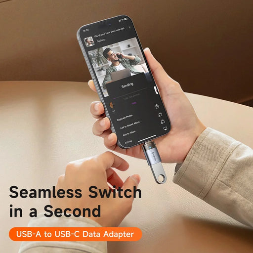 MCDODO OT-7400 MDD USB-A 3.0 to USB-C Adapter with LED Light 5Gbps Transfer Speed Aluminum Alloy - 2