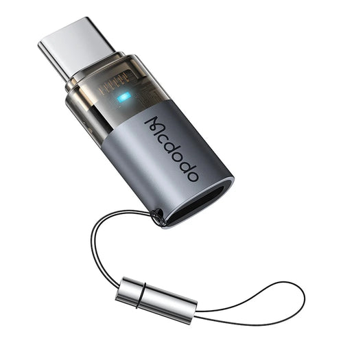 MCDODO OT-7610 MDD iP Female to USB-C Male Adapter with LED Light PD 60W Fast Charging Converter - 1