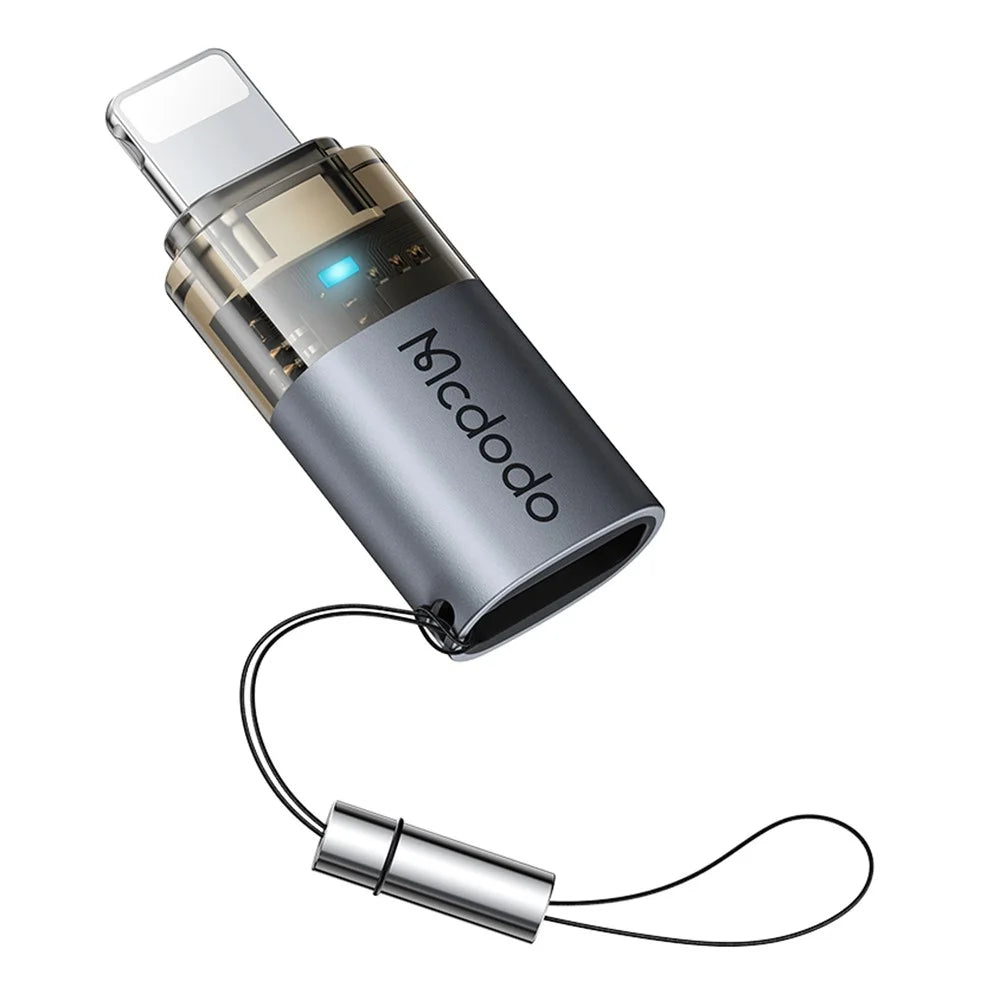 MCDODO OT-7630 MDD USB-C Female to iP Male Adapter with LED Light PD 36W Fast Charging Converter - 1