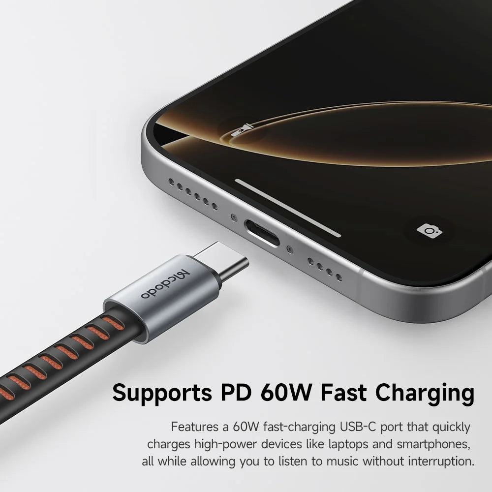 MCDODO CA-3370 MDD 2 in 1 Audio Adapter Cable USB-C to Dual USB-C Charging / Audio For Smartphones / Tablets - 3