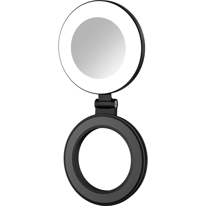 H22B Foldable Magnetic Phone Ring Light Dimmable Portable LED Fill Lamp for Photography / Makeup - Black - 3
