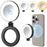 H22B Foldable Magnetic Phone Ring Light Dimmable Portable LED Fill Lamp for Photography / Makeup - Black - 5