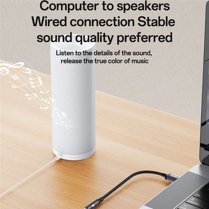 YESIDO YAU46 15cm USB to 3.5mm Plug and Play Audio Adapter Cable Voice Call Support - 7