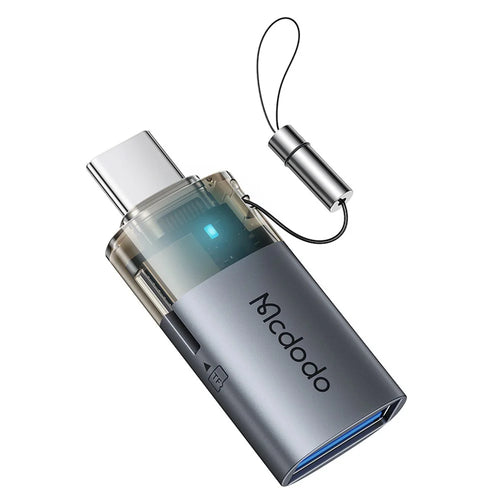 MCDODO OT-760 2 in 1 USB A Female to USB C Male Converter 480Mbps Data Transfer Adapter with TF Card Slot - 1