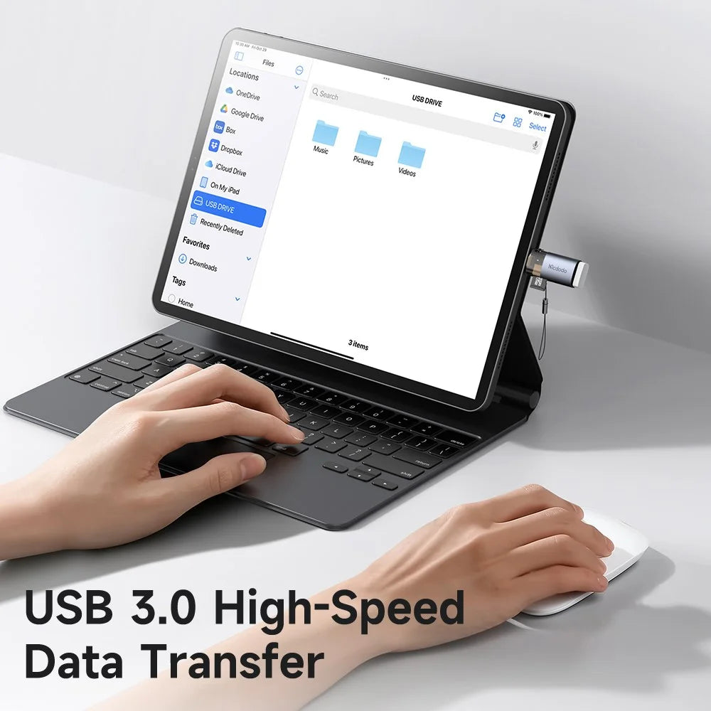 MCDODO OT-760 2 in 1 USB A Female to USB C Male Converter 480Mbps Data Transfer Adapter with TF Card Slot - 3