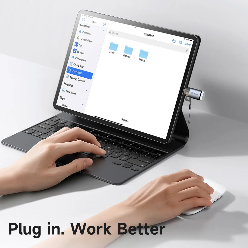 MCDODO OT-785 2 in 1 USB A Female to iP Male Converter with TF Card Slot 480Mbps Data Transfer Adapter - 4