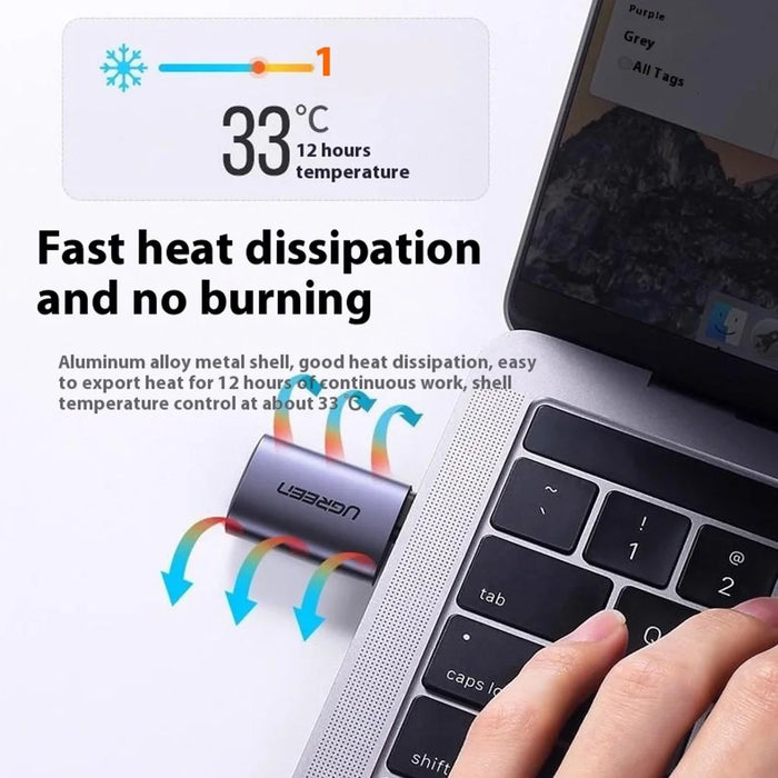 UGREEN 70451 Type C to DP Converter 4K 60Hz  /  2K 144Hz High Definition Display Adapter - 4