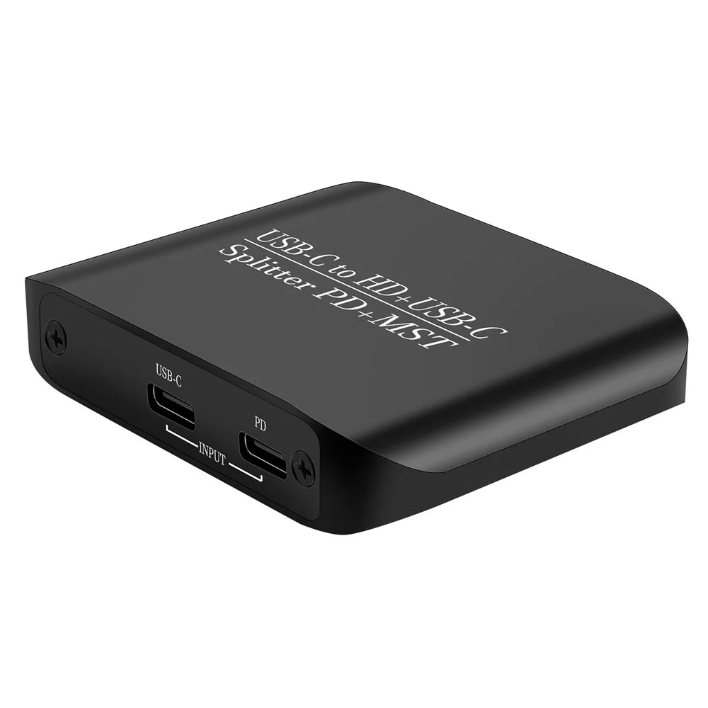 NK-E70 Type-C to HD + Type-C Splitter 4K 60Hz MST / SST Display Adapter Support PD Charging - 1