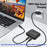NK-E70 Type-C to HD + Type-C Splitter 4K 60Hz MST / SST Display Adapter Support PD Charging - 7