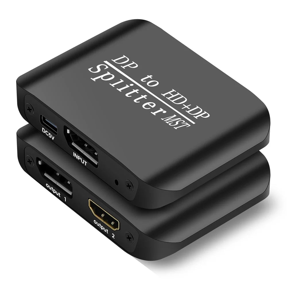 NK-W60 DP to HD+DP 4K 60Hz Splitter MST / SST Adapter for Dual Display / Mirror Display - 1