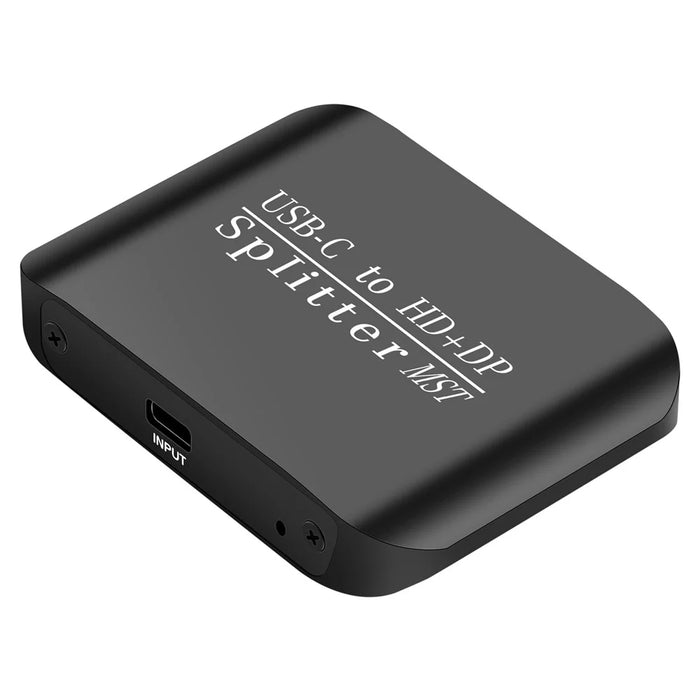 NK-E60 USB-C to HD+DP Splitter Support MST / SST 4K 60Hz 3D / HDR Adapter for Dual Display / Mirror Mode - 2