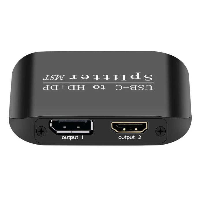 NK-E60 USB-C to HD+DP Splitter Support MST / SST 4K 60Hz 3D / HDR Adapter for Dual Display / Mirror Mode - 4