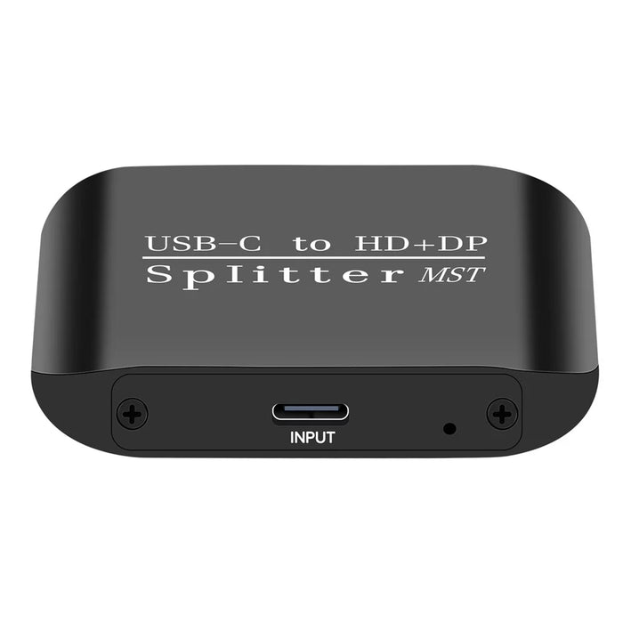 NK-E60 USB-C to HD+DP Splitter Support MST / SST 4K 60Hz 3D / HDR Adapter for Dual Display / Mirror Mode - 5