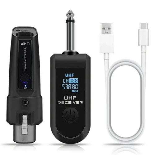 K1 Wired to Wireless Microphone Converter for Handheld Dynamic Mic, 1 Transmitter + 1 Receiver - 1
