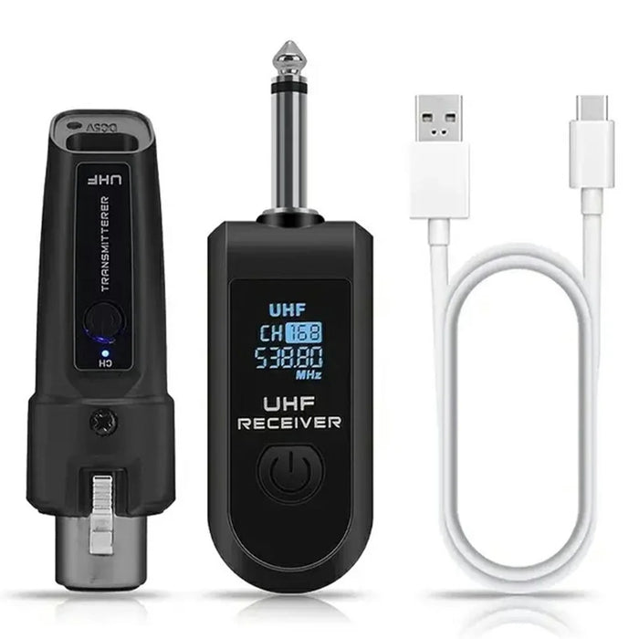 K1 Wired to Wireless Microphone Converter for Handheld Dynamic Mic, 1 Transmitter + 1 Receiver - 1