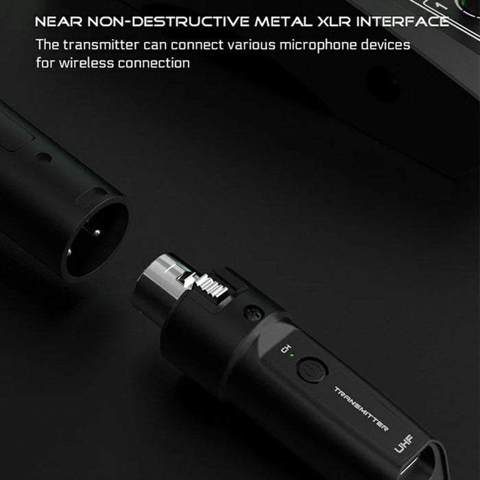 K1 Wired to Wireless Microphone Converter for Handheld Dynamic Mic, 1 Transmitter + 1 Receiver - 4