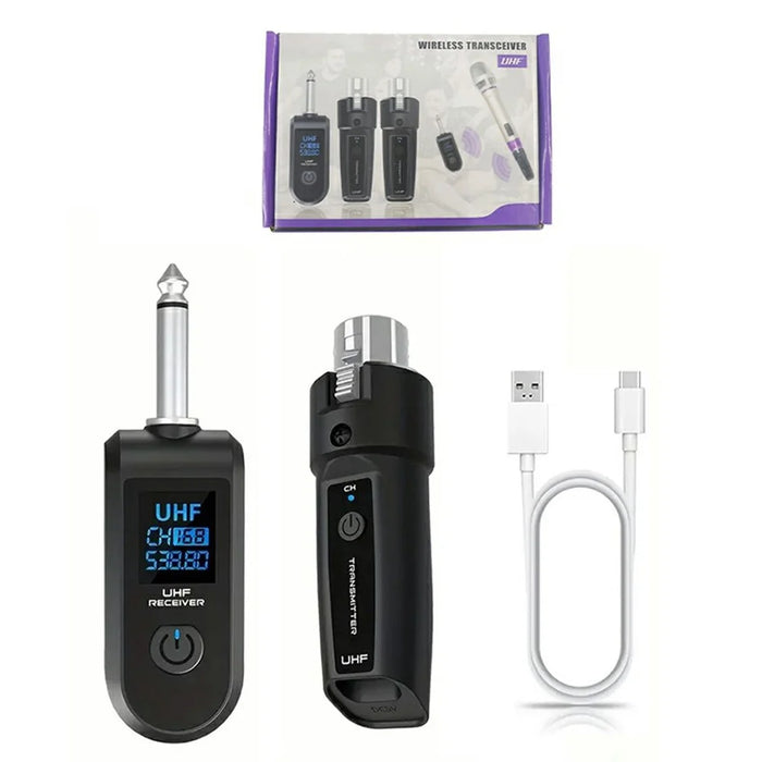 K1 Wired to Wireless Microphone Converter for Handheld Dynamic Mic, 1 Transmitter + 1 Receiver - 7