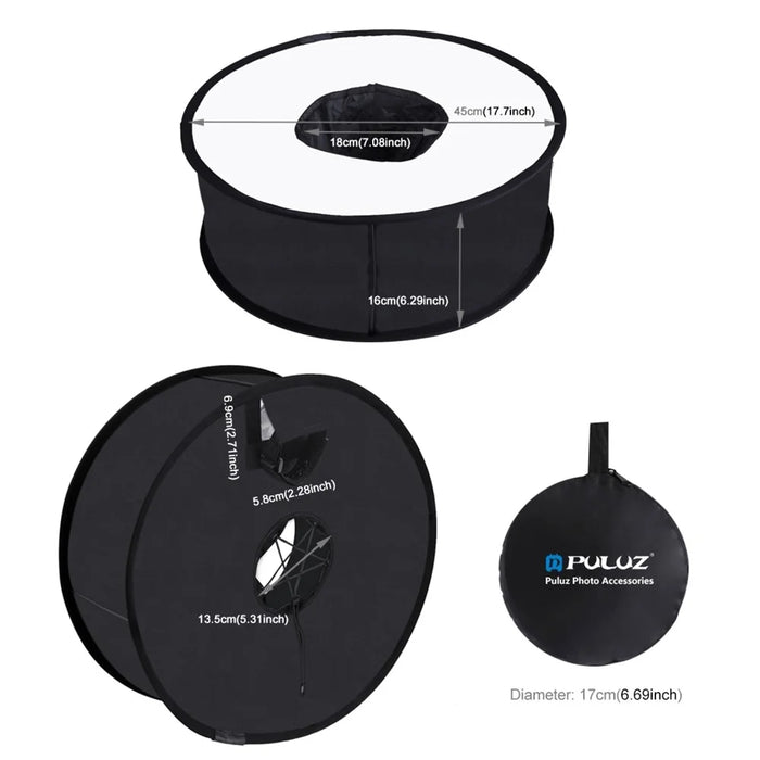 PULUZ PU5145 45cm Foldable Ring Shape Softbox Macro Photography Flash Light Diffuser - 4