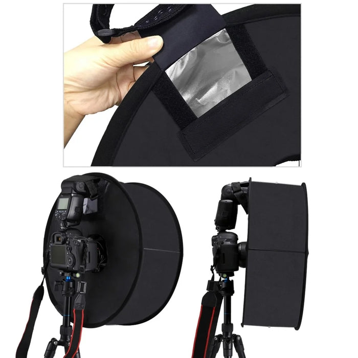 PULUZ PU5145 45cm Foldable Ring Shape Softbox Macro Photography Flash Light Diffuser - 6