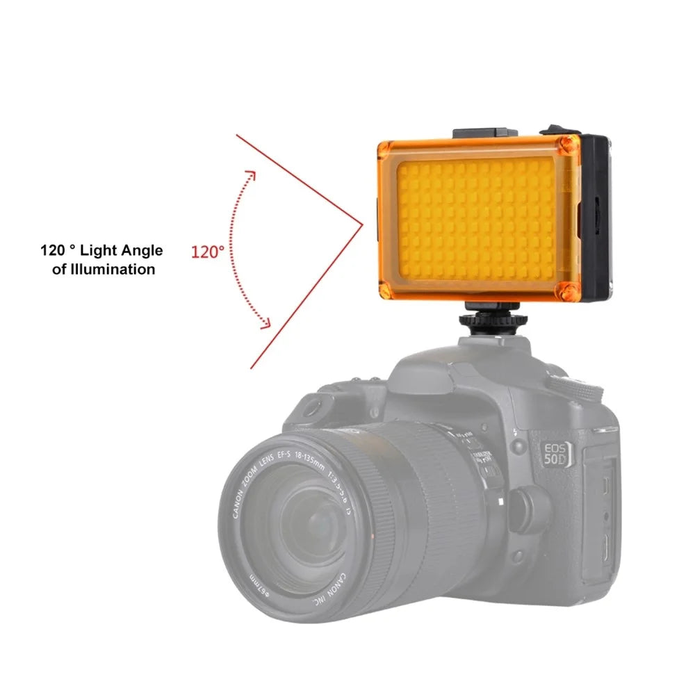 PULUZ PU4096 104 LED 1800LM Professional Video Light Wedding News Interview Camera Filming Lamp with Filter - 3