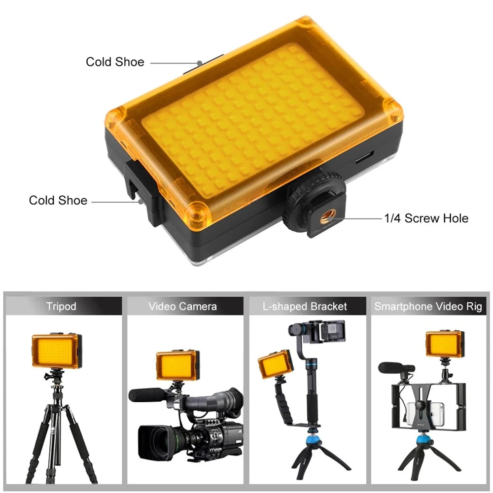 PULUZ PU4096 104 LED 1800LM Professional Video Light Wedding News Interview Camera Filming Lamp with Filter - 5