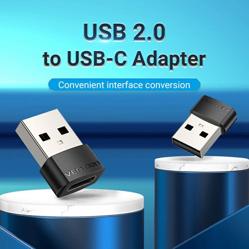 VENTION CDW Series USB 2.0 A Male to USB C Female Adapter 480Mbps Data Transfer OTG Converter - 2