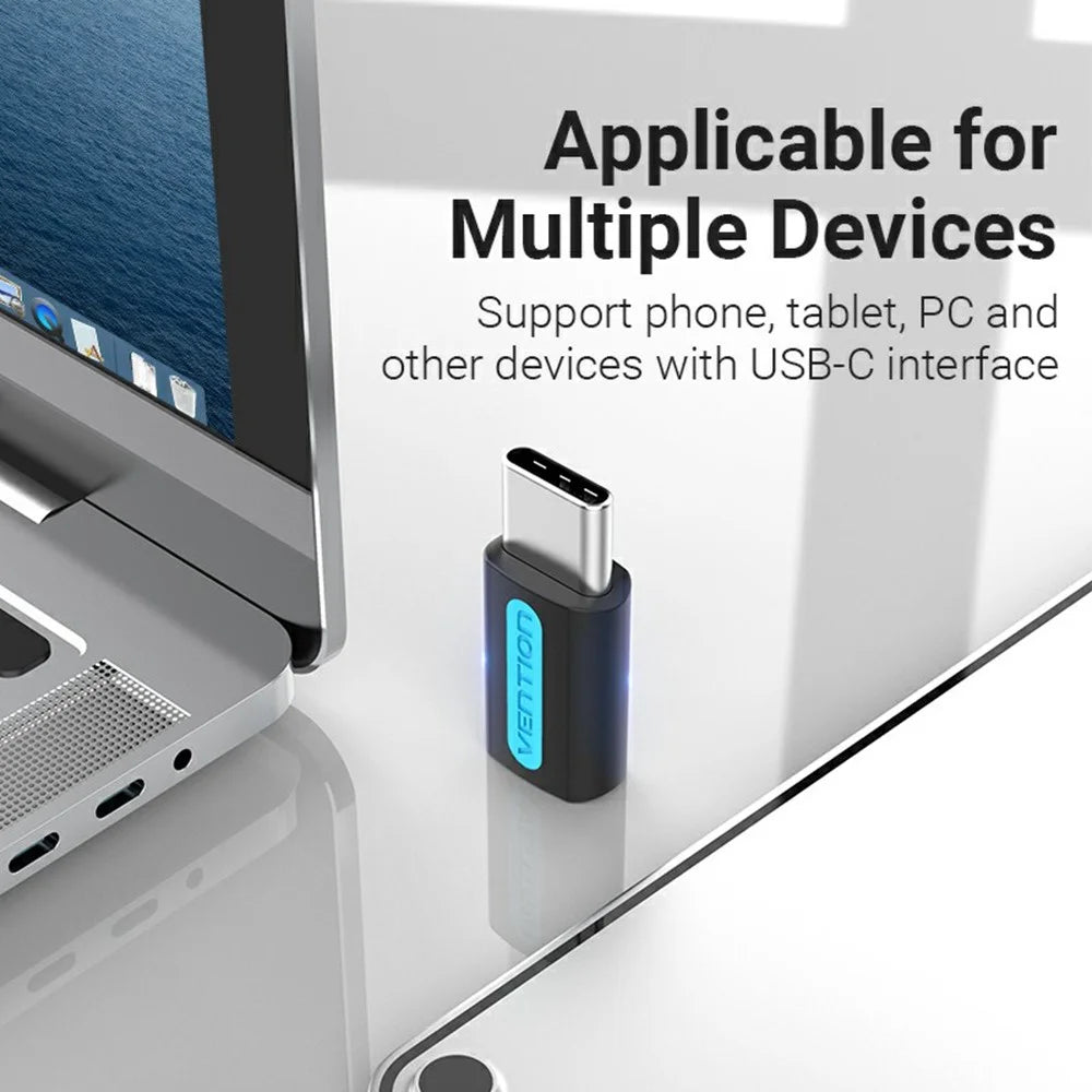VENTION CDX Series USB 2.0 Type-C Male to Micro-B Female Adapter Mini OTG Converter - 7