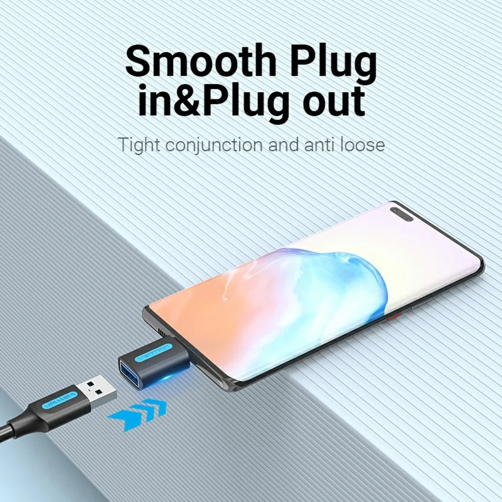 VENTION CDU Series Mini OTG Adapter USB 3.0 Type C Male to USB A Female Converter - 7