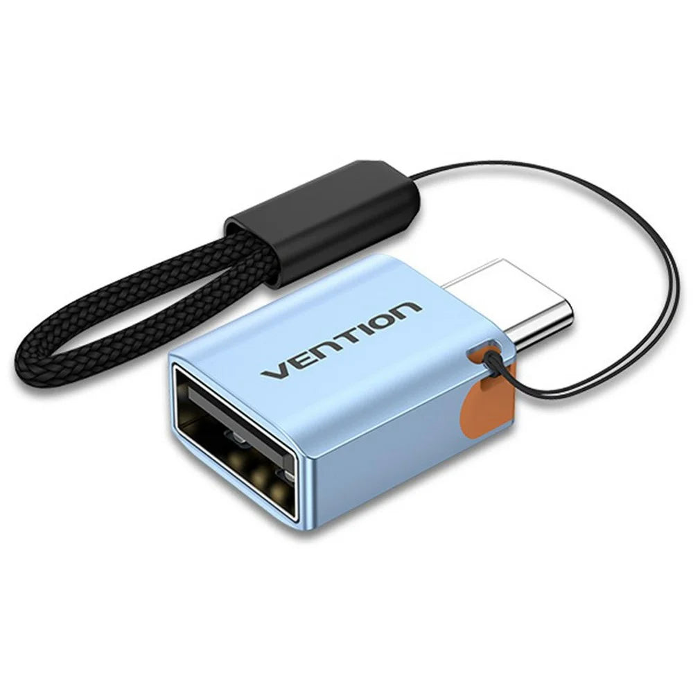 VENTION CUB Series USB 3.1 Type C Male to USB A Female Aluminum Alloy OTG Adapter with Lanyard - 1