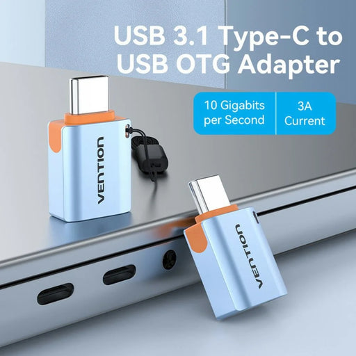 VENTION CUB Series USB 3.1 Type C Male to USB A Female Aluminum Alloy OTG Adapter with Lanyard - 2