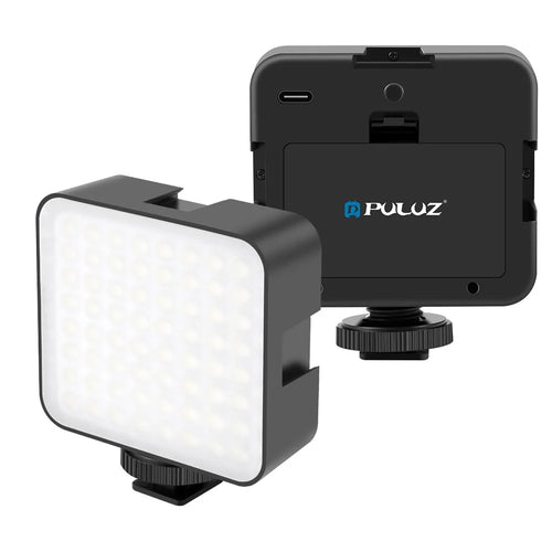 PULUZ PU529B 3W 49 LEDs Fill Light 6500K 800 Lumens One Touch Dimming Photography Lamp with Cold Shoe Mount - 1
