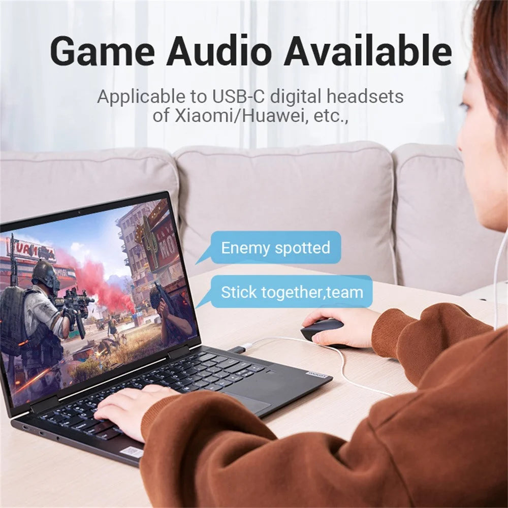 VENTION CDP Series USB3.0 USB-A Male to USB-C Female Adapter Aluminum Alloy OTG Converter with Lanyard - 4