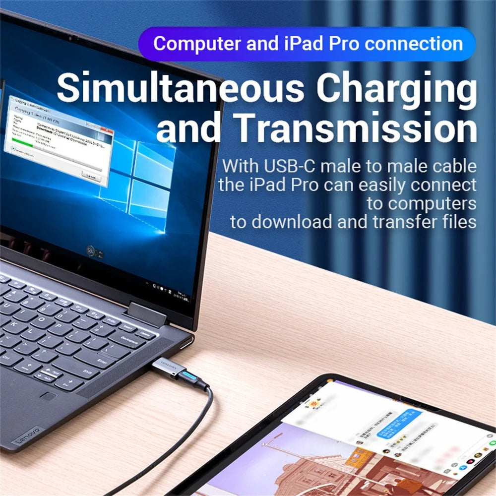 VENTION CDP Series USB3.0 USB-A Male to USB-C Female Adapter Aluminum Alloy OTG Converter with Lanyard - 6