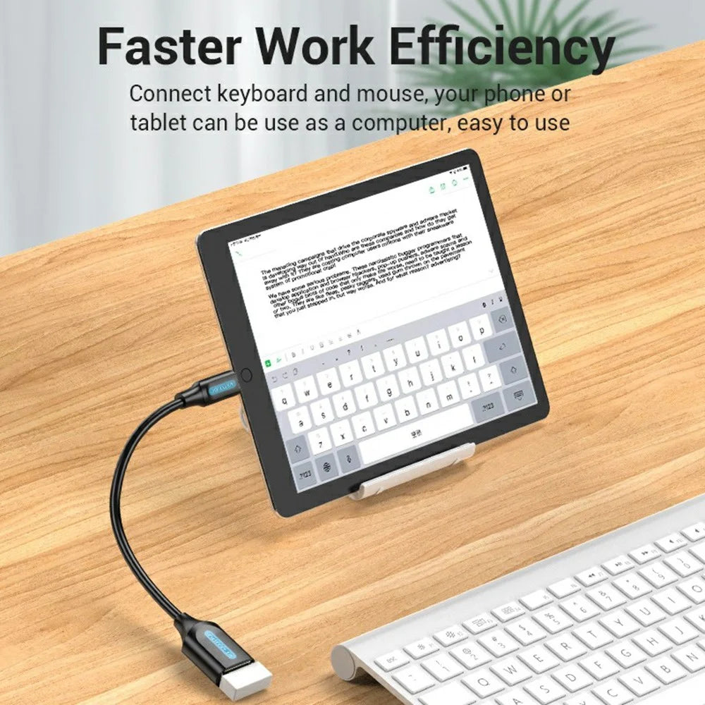 VENTION CCS Series 0.15m USB 2.0 Type C Male to USB A Female 480Mbps Transfer OTG Data Cable - 5