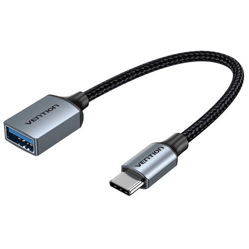VENTION CCX Series 0.15m USB 3.0 Type-C Male to USB-A Female Aluminum Alloy Braided OTG Adapter Cable - 1