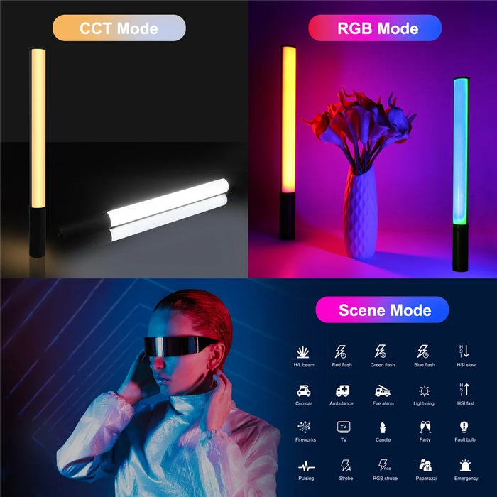 PULUZ PU4140 132 LEDs Handheld RGB Light Stick High CRI 2500K-9000K Full Color Photography Fill Lamp - 3