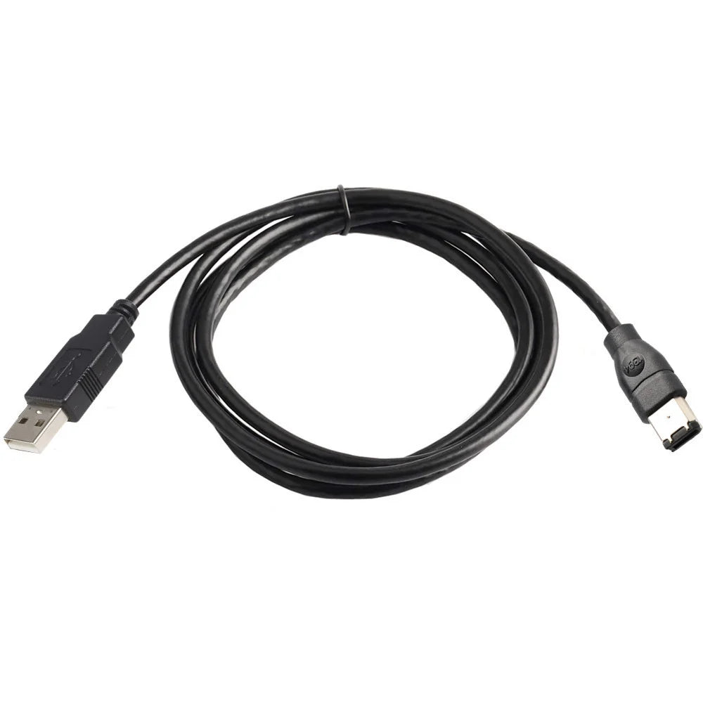 ERE For Audio Equipment USB to FireWire 1394 Adapter 6-Pin Male to USB-A Male Converter Cable - 1.8m - 3